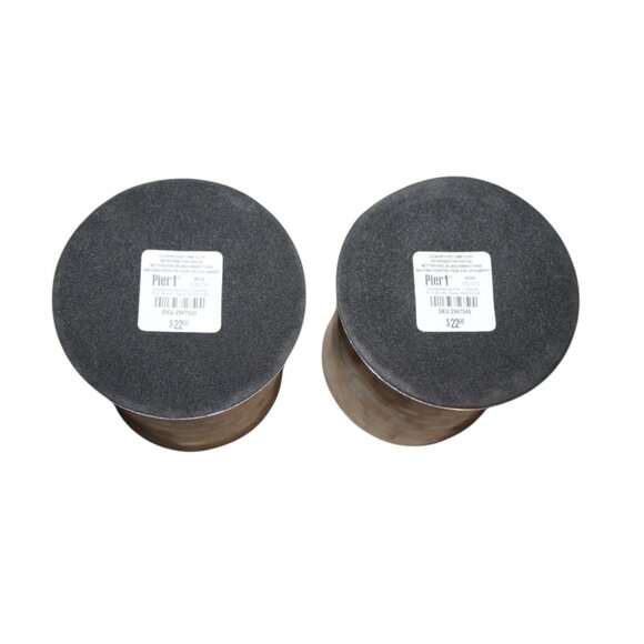 Pier 1 Mother Of Pearl Canister Container Home Decor Set Of 2 - Picture 4 of 4